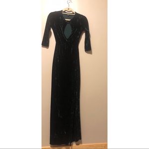 Green Velvet Dress